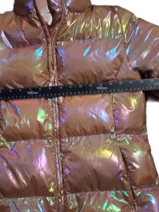 Fabletics Palmer Shine Puffer Jacket Iridescent Copper futuristic cybercore - Picture 9 of 9